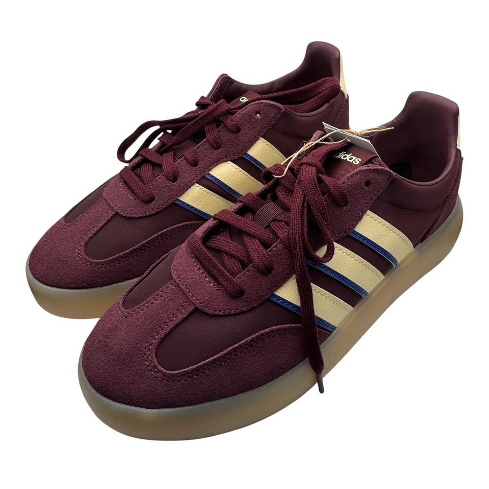 adidas Womens Barreda Decode Sneakers Size 6.5 Finish Line Burgundy Cream Casual